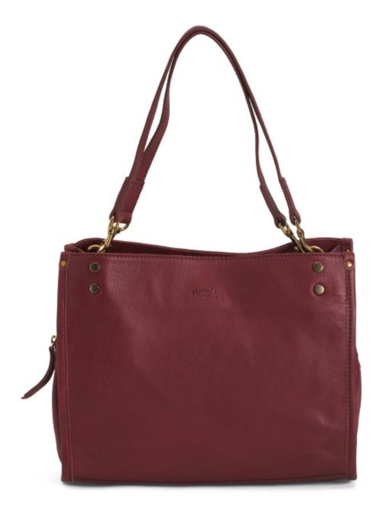 American Leather Co. Leather Lenox Triple Entry Satchel